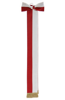 Schärpe weiß Rot 15cm WSTA2-BC-G