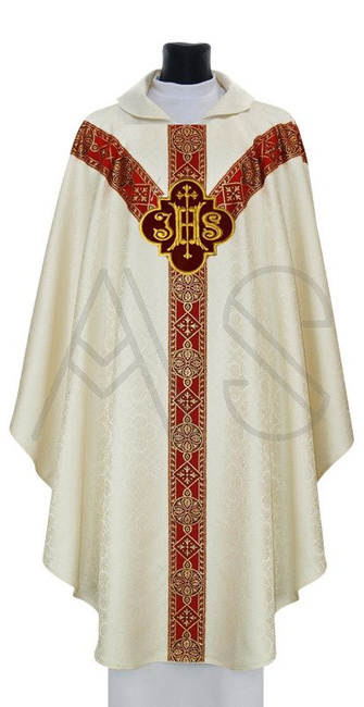 Chasuble semi-gothique "IHS" Y209-Z25