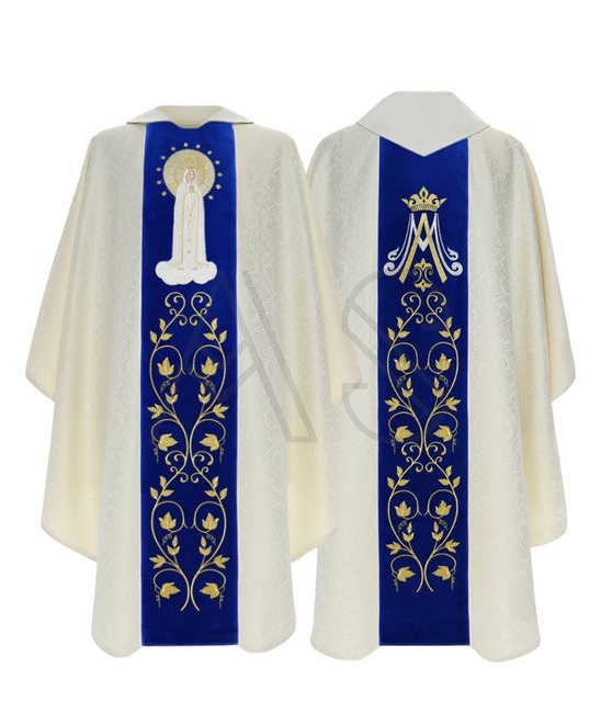 Chasuble gothique "Notre-Dame de Fatima" 412-ABN25